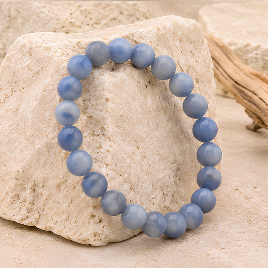 Bracelet en perles d’aventurine bleue naturelle, 08 mm, autre vue