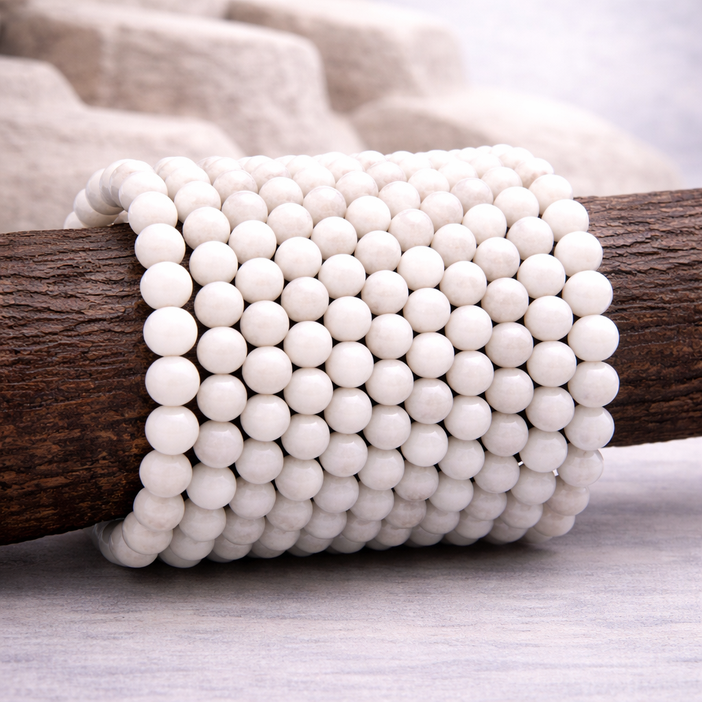 Bracelet perle en Pierre de lune beige, qualité A, pierre de la douceur et de la féminité.