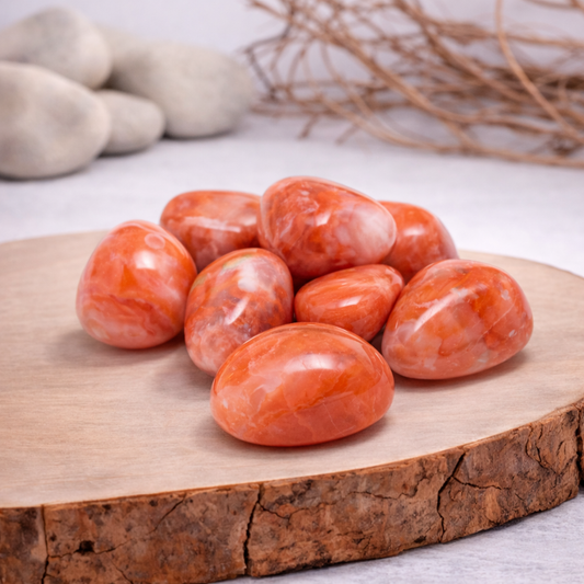 Pierre roulée d'agate rouge, 11g, entre 2 et 3 cm, qualité A, pierre d'ancrage et de vitalité.