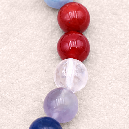 Bracelet perle des 7 chakras, qualité AB, bijou d'harmonisation et d'équilibre énergétique.