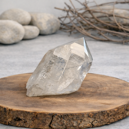 Druse de Cristal de roche 231g Référence : DRU07, qualité AA, pierre de clarté et d'amplification énergétique.