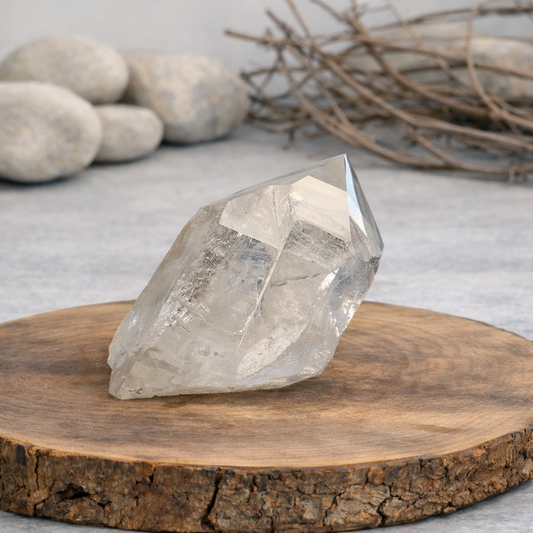 Druse de Cristal de roche 231g Référence : DRU07, qualité AA, pierre de clarté et d'amplification énergétique.