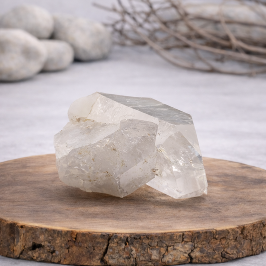 Druse de Cristal de roche 197g Référence : DRU08, qualité AA, pierre de clarté et d'amplification énergétique.
