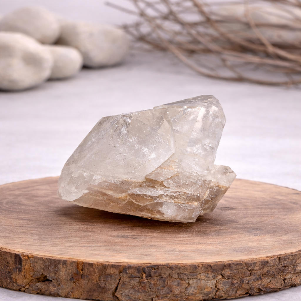 Druse de Cristal de roche 237g Référence : DRU05, qualité AA, pierre de clarté et d'amplification énergétique.