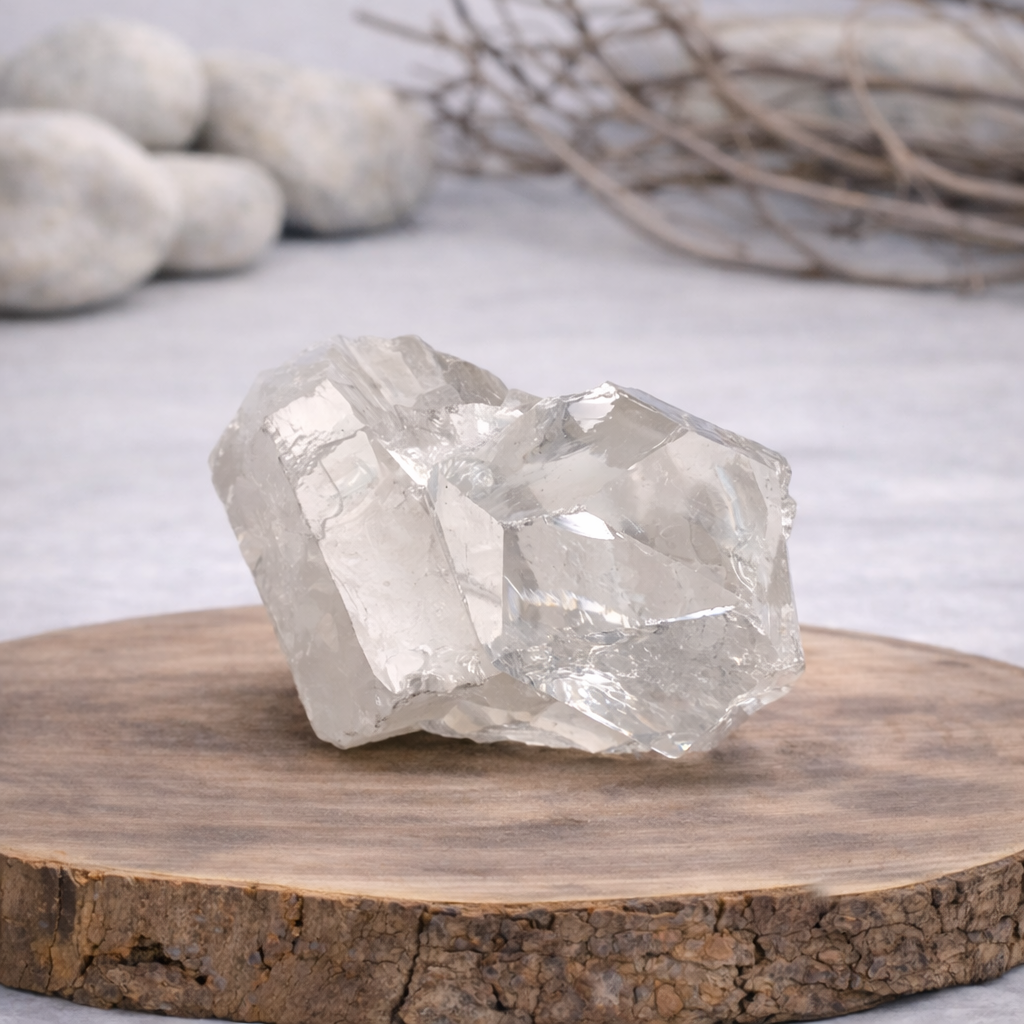 Druse de Cristal de roche 256g Référence : DRU06, qualité AA, pierre de clarté et d'amplification énergétique.