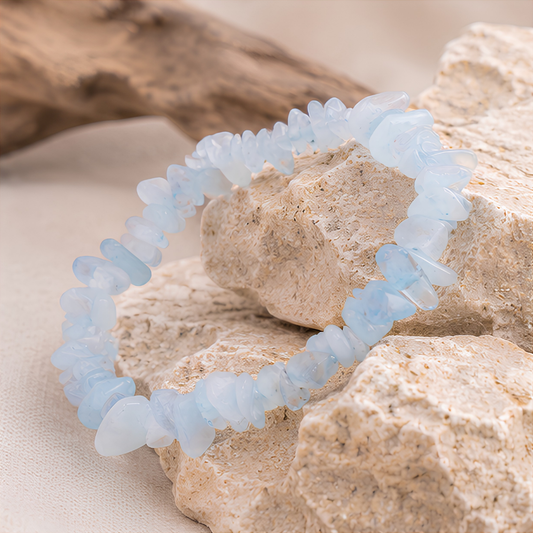 Bracelet baroque en aigue-marine naturelle, présentation du produit