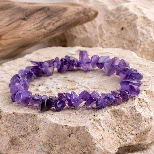 Bracelet baroque en améthyste naturelle