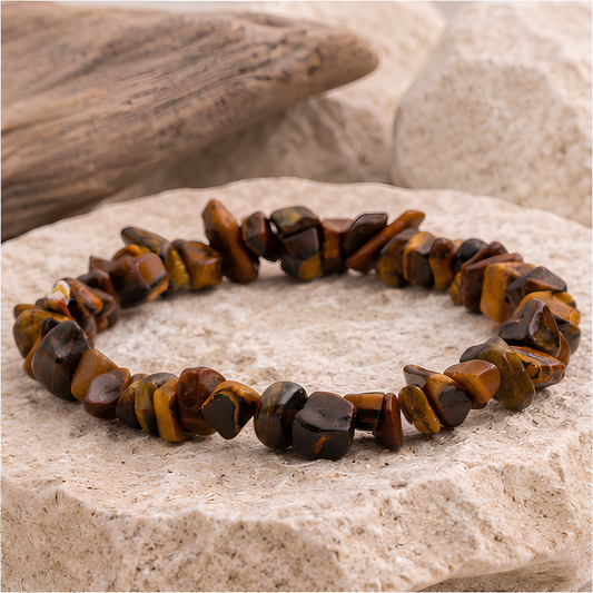 Bracelet baroque en œil de tigre naturelle
