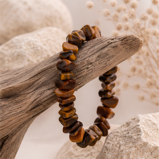 Bracelet baroque en œil de tigre naturelle, autre vue