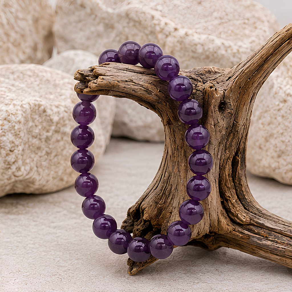 Bracelet perle amethyste 08mm, autre vue