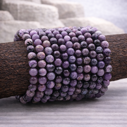 Bracelet perle en Charoïte, qualité AA, pierre de transformation et d'élévation spirituelle.