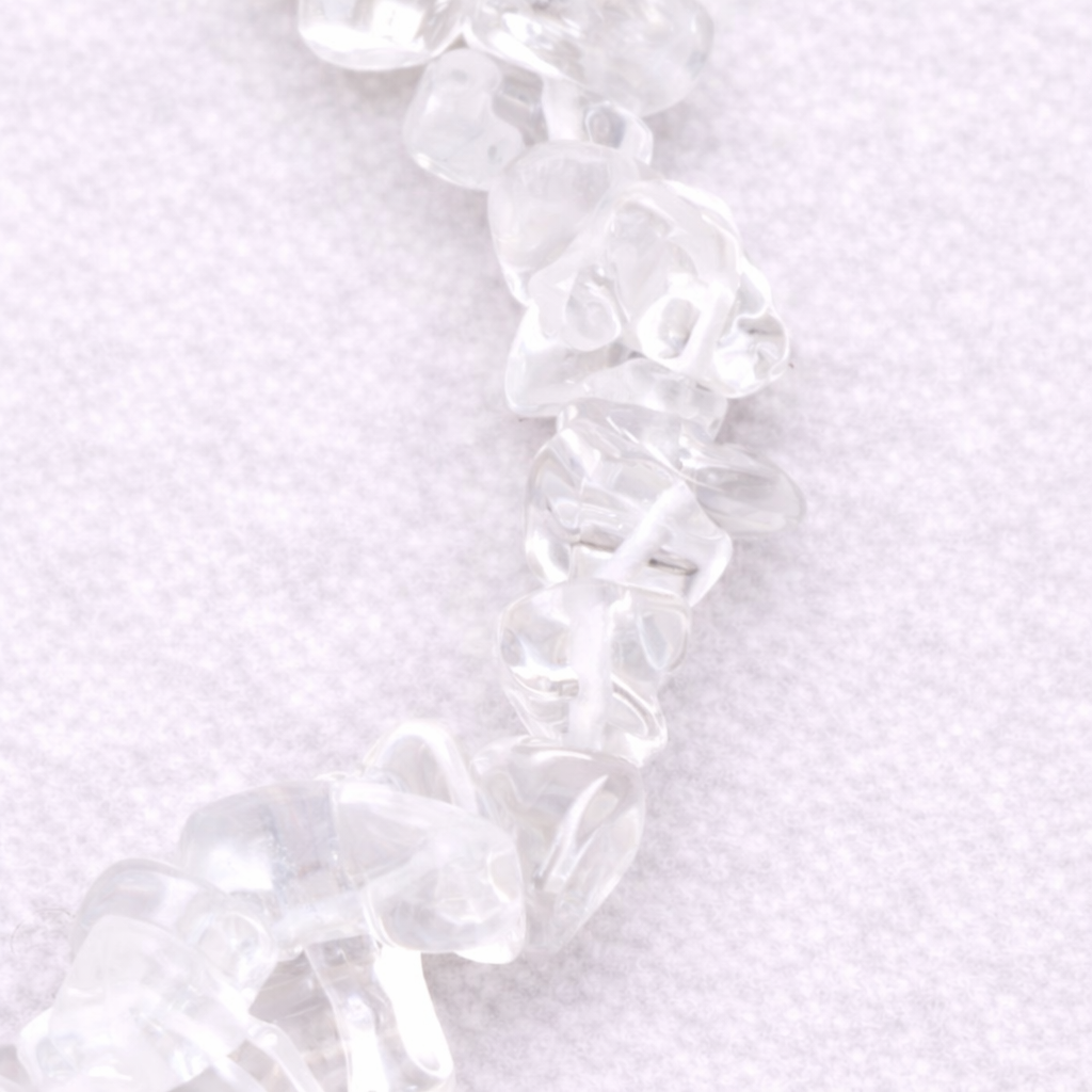 Bracelet baroque en Cristal de roche, qualité AA, pierre de la clarté et de l'amplification.