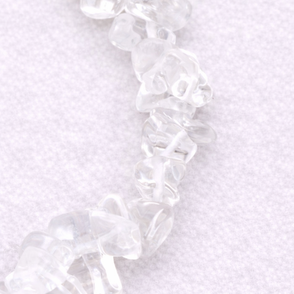 Bracelet baroque en Cristal de roche, qualité AA, pierre de la clarté et de l'amplification.