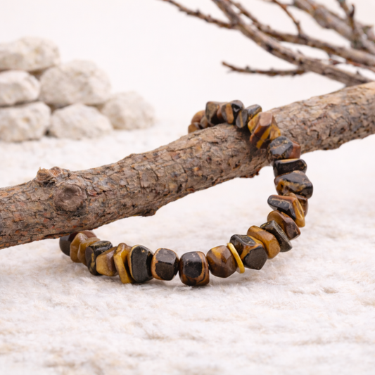 Bracelet baroque en Œil de tigre, qualité A, pierre de protection et de confiance en soi.