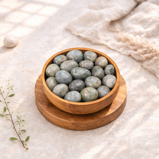 Pierre roulée de labradorite, 16g, entre 2 et 3 cm, qualité A, pierre de protection et d'intuition.