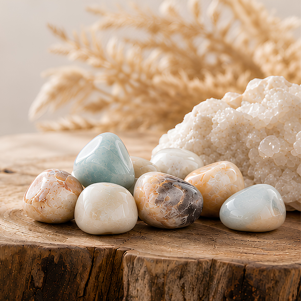 Pierre roulée en amazonite naturelle, environ 3 cm, autre vue