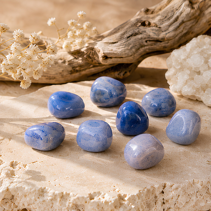 Pierre roulée en aventurine bleue naturelle, environ 3 cm