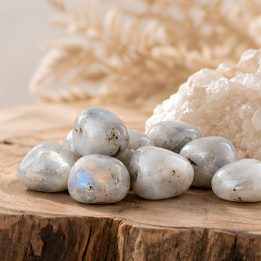 Pierre roulée en labradorite naturelle, environ 3 cm, autre vue