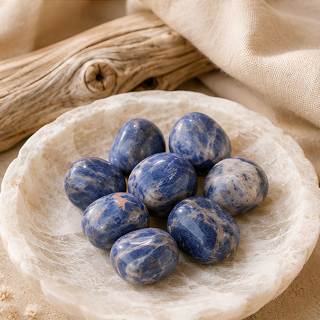 Pierre roulée en sodalite, 2 à 3 cm