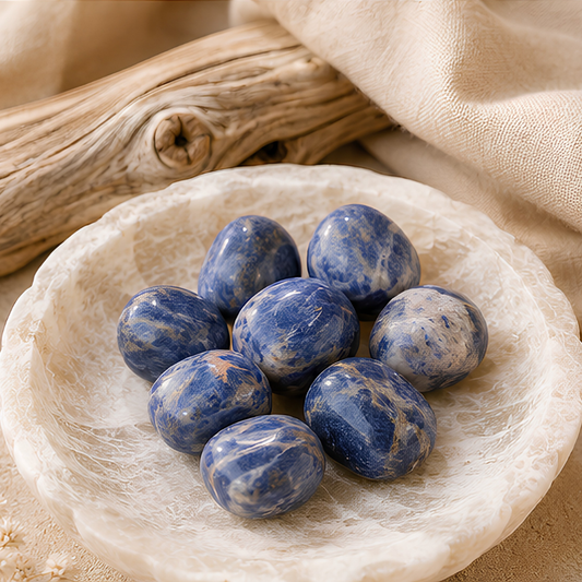 Pierre roulée en sodalite, 2 à 3 cm